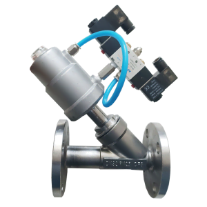 气动法兰角座阀J645F-25P 3000型
