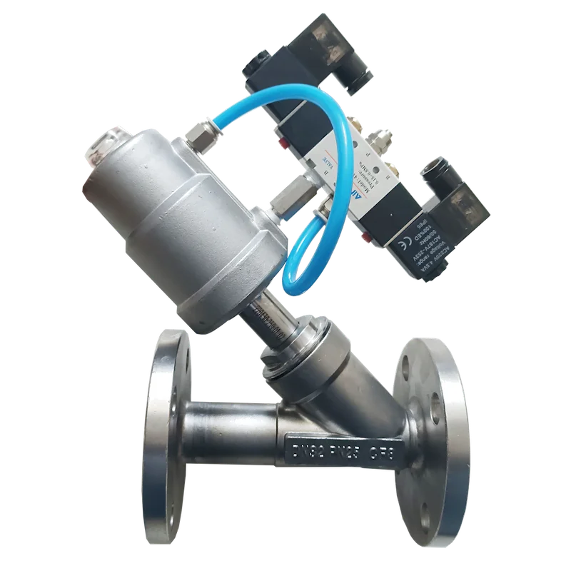 气动法兰角座阀J645F-25P 3000型